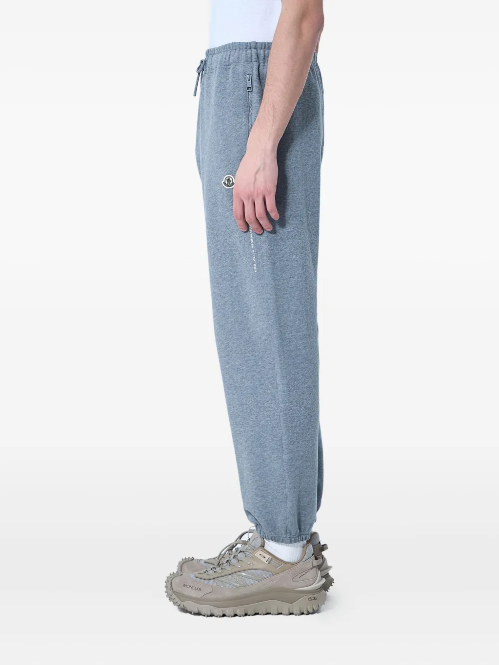 Moncler drawstring-waistband logo-detail track pants Grijs