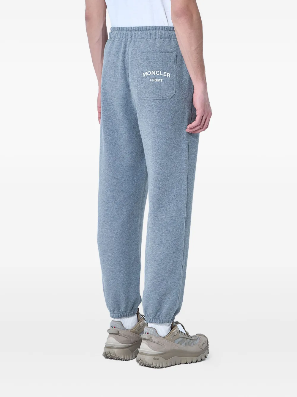 Moncler drawstring-waistband logo-detail track pants Grijs
