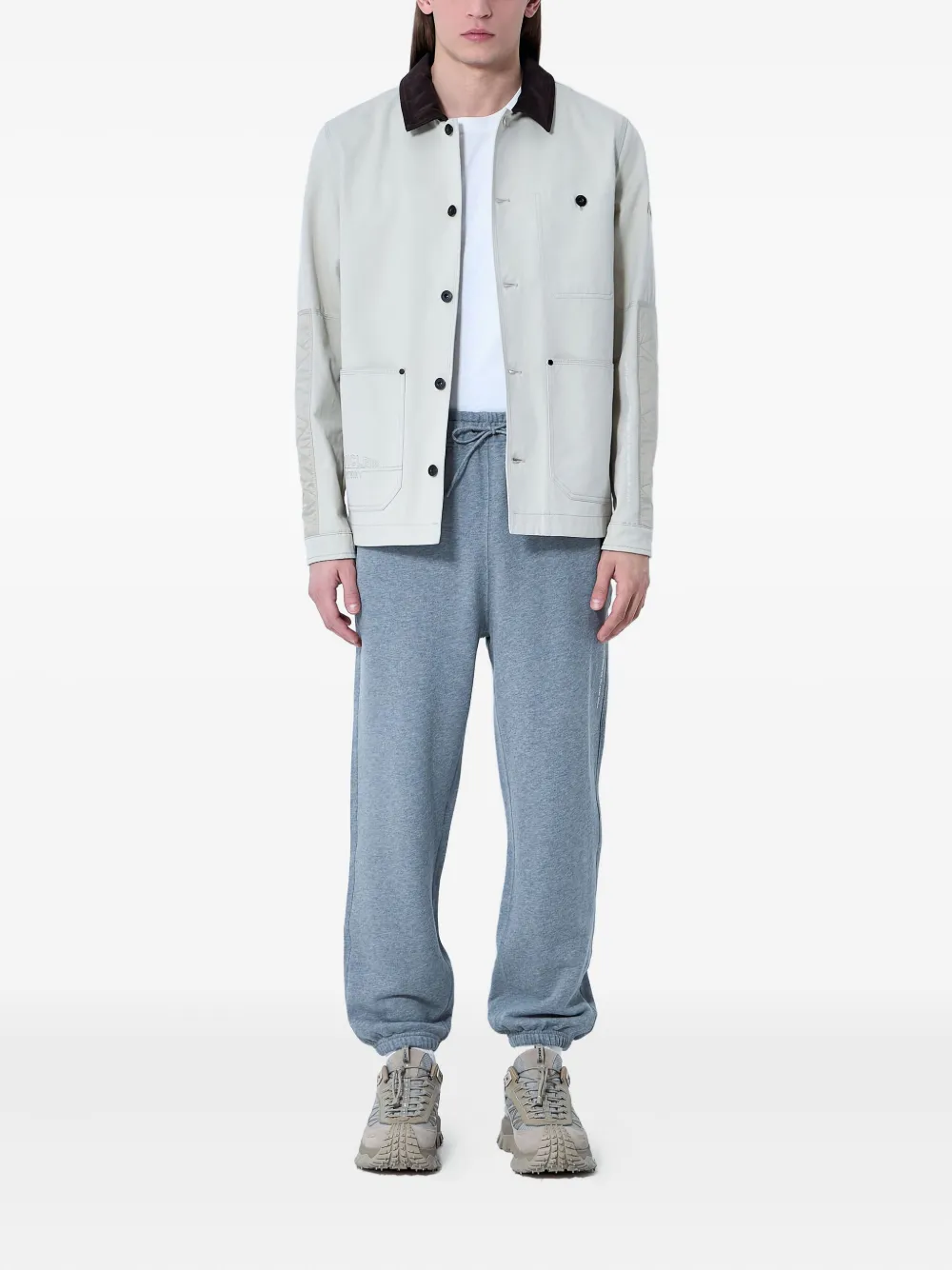 Moncler drawstring-waistband logo-detail track pants Grijs