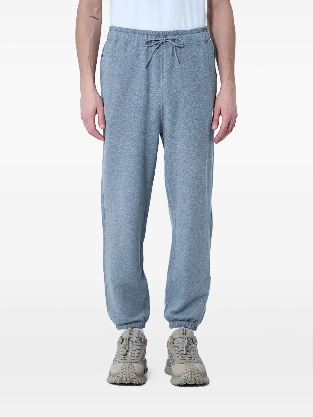 Moncler drawstring-waistband logo-detail track pants Grijs