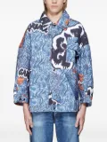Garbage Tv graffiti-print canvas jacket - Blue