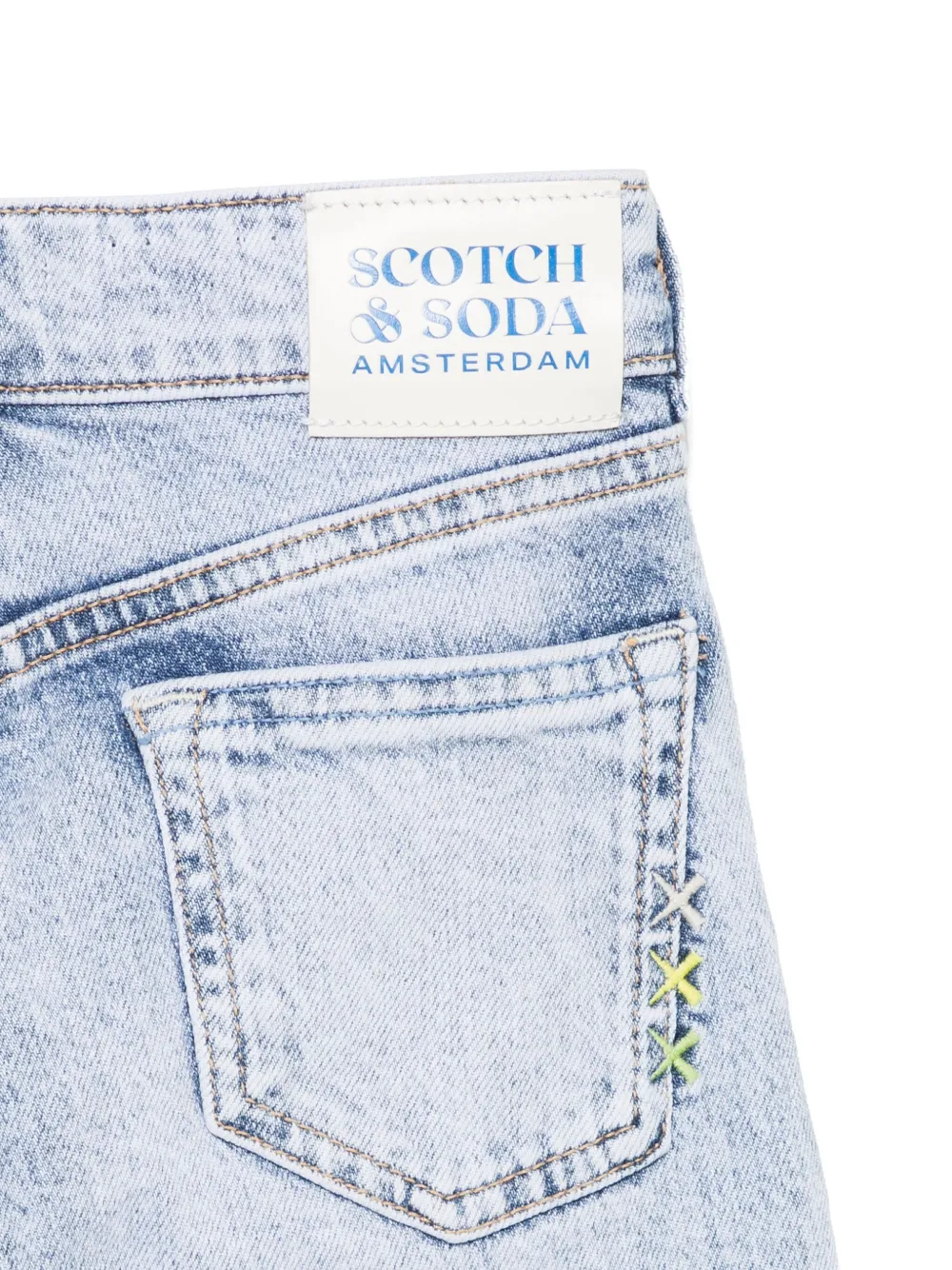Scotch & Soda Kids Jeans met logopatch Blauw