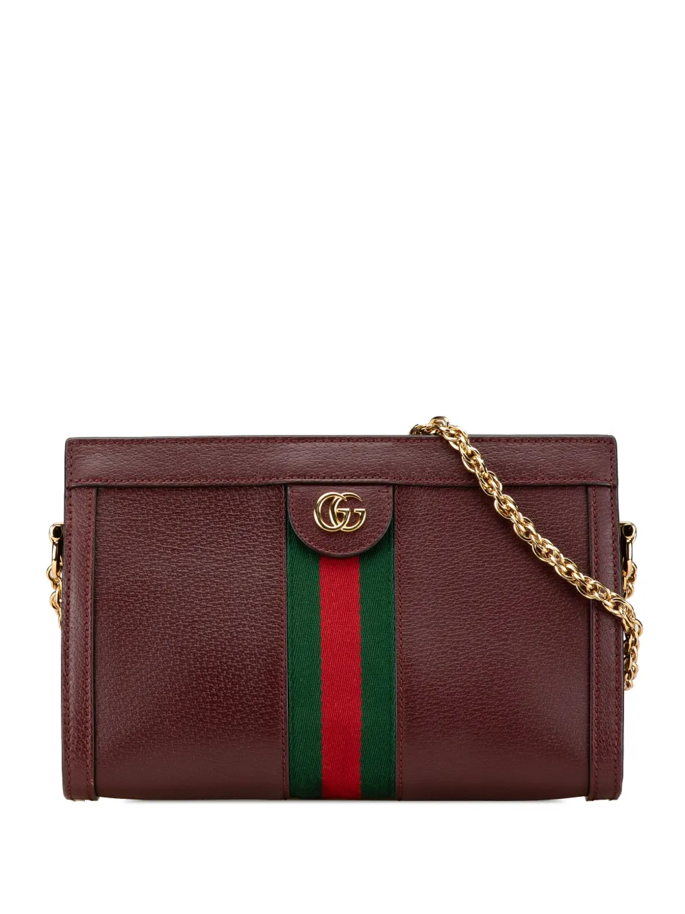 Gucci Pre-Owned 2016-2025 スモール カーフスキン オフィディア チェーン ショルダーバッグ - レッド Gucci Pre-Owned 2016-2025 スモール カーフスキン オフィディア チェーン ショルダーバッグ - レッド