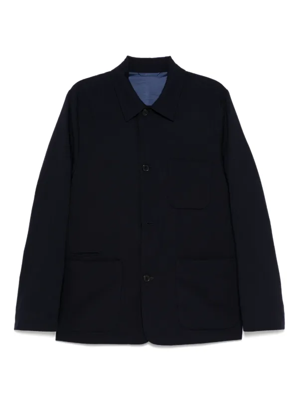 Paul Smith Wool Shirt Jacket in Blue