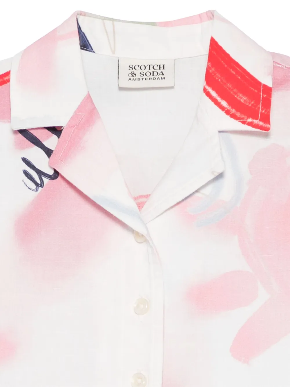 Scotch & Soda Kids Shirt met abstracte print Wit