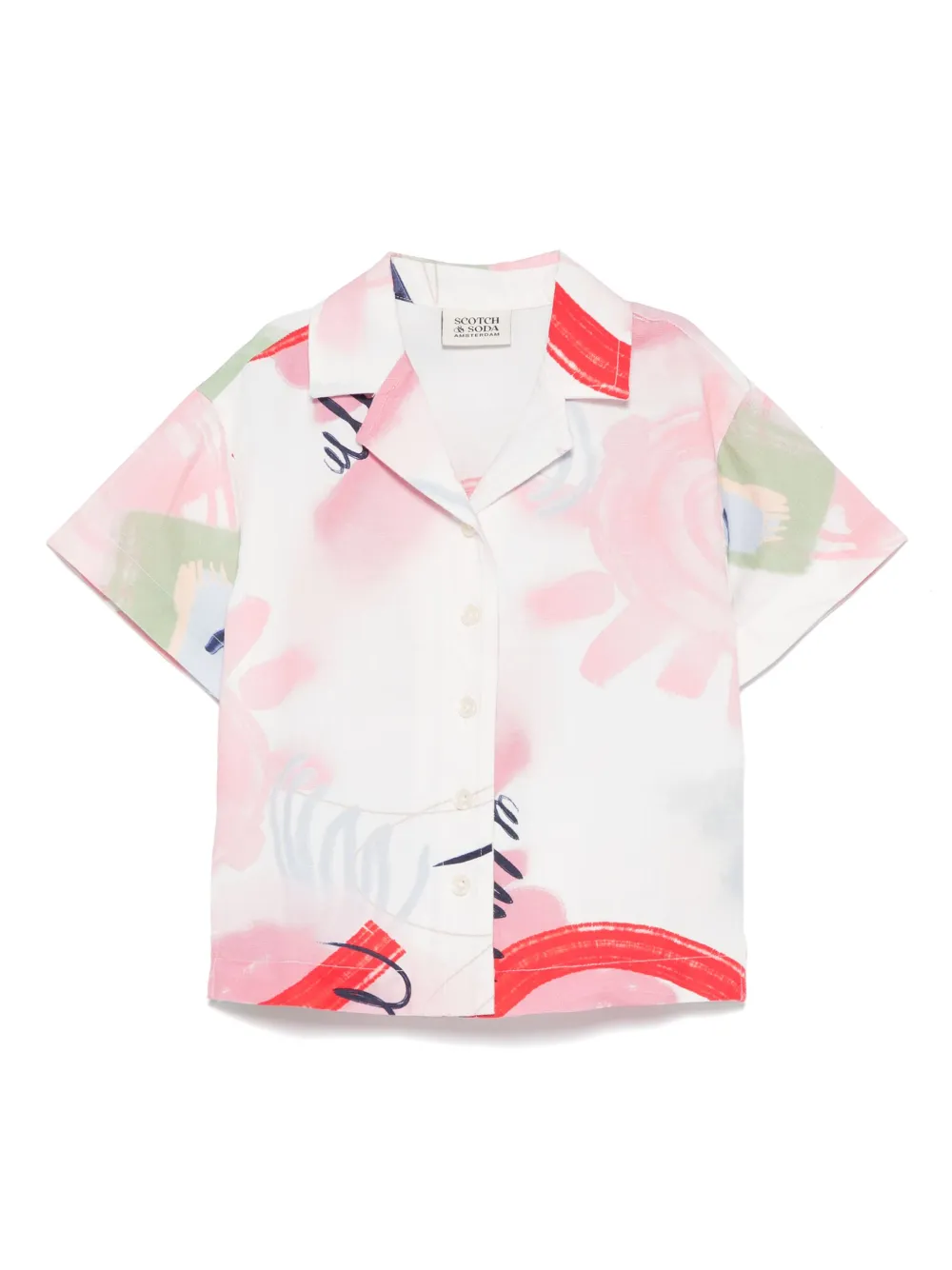 Scotch & Soda Kids camisa con estampado abstracto | blanco | Image 1