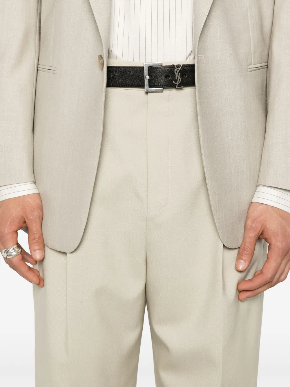 Saint Laurent Wollen broek Beige