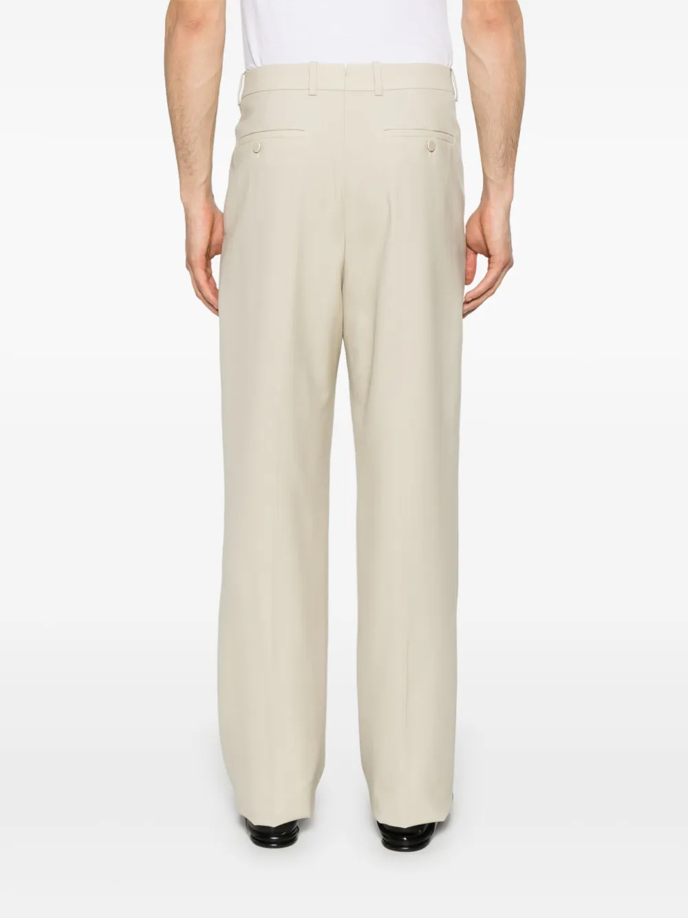 Saint Laurent Wollen broek Beige
