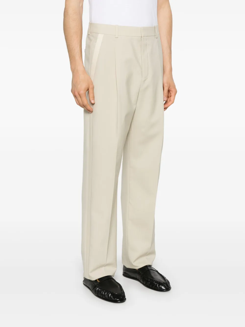 Saint Laurent Wollen broek Beige