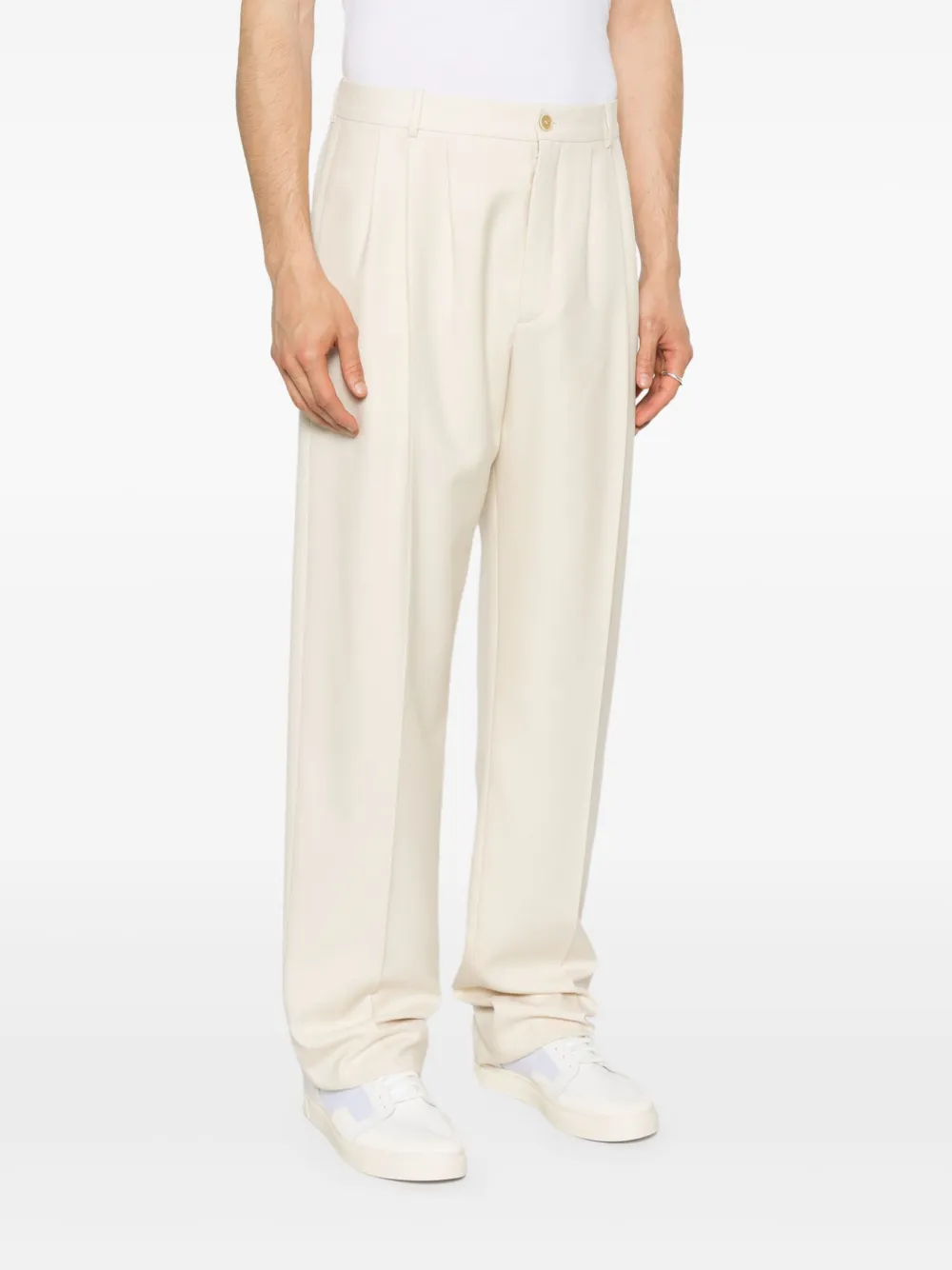 Saint Laurent Wollen broek Beige