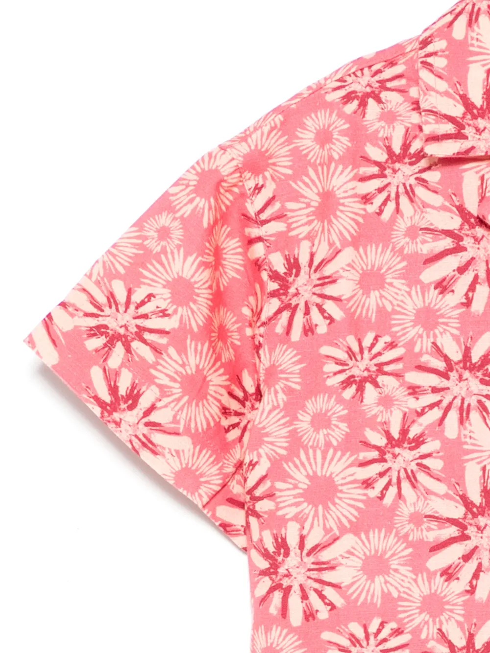 Scotch & Soda Floral Cotton And Linen Shirt In Pink