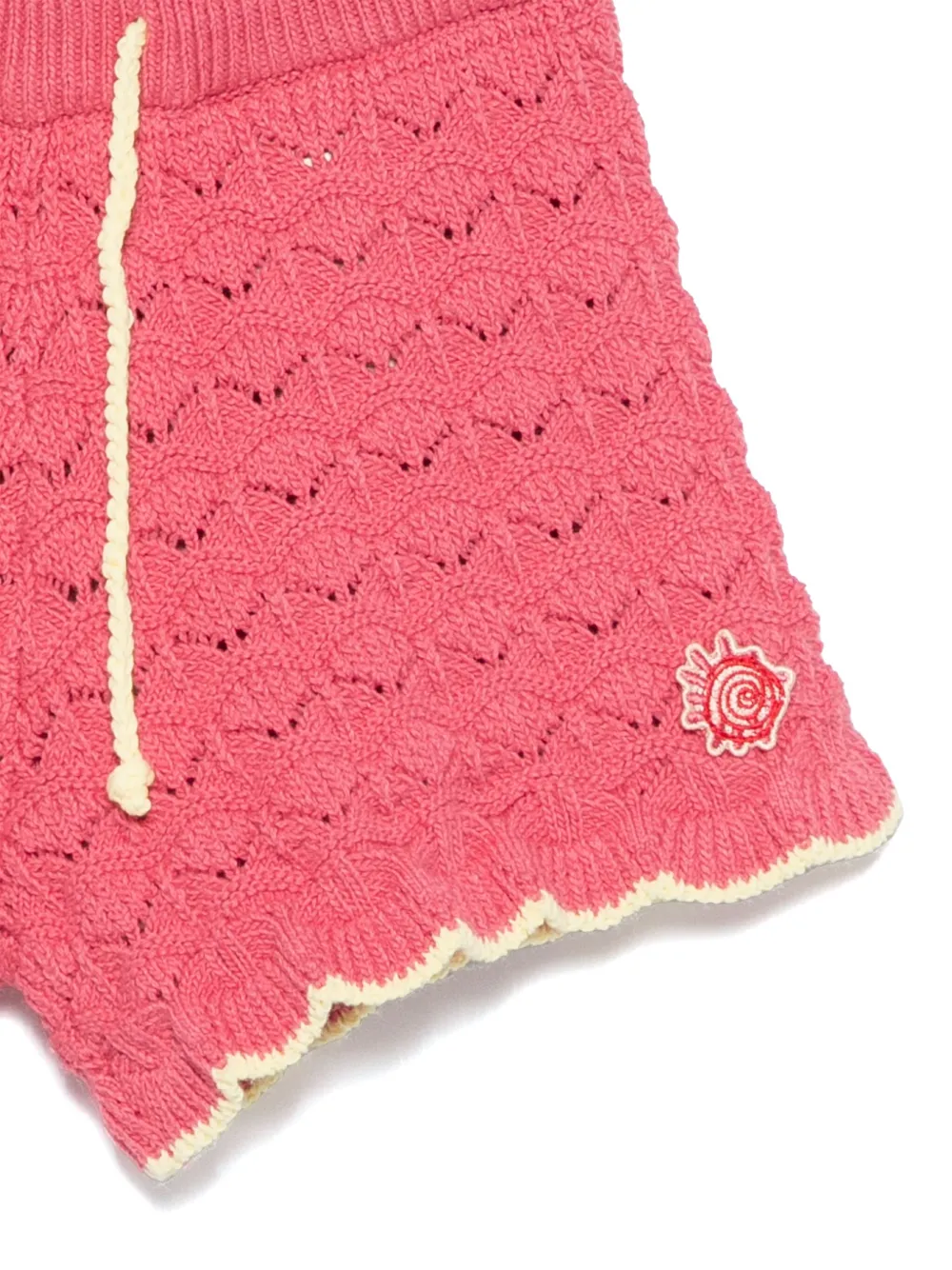 Scotch & Soda Kids Gebreide gewelfde shorts Roze