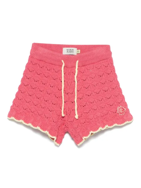 Scotch & Soda Kids shorts tejidos festoneados