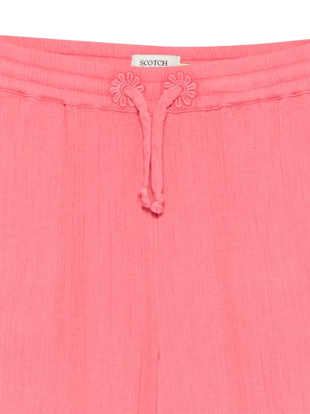Scotch & Soda Kids Gekreukte katoenen broek Roze