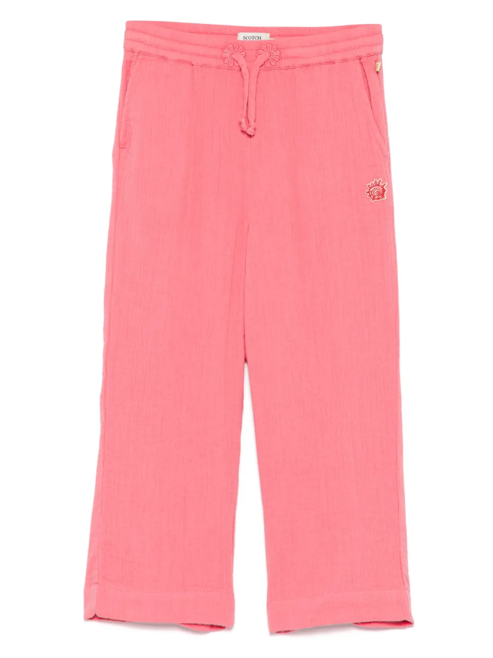 Scotch & Soda Kids Gekreukte katoenen broek Roze