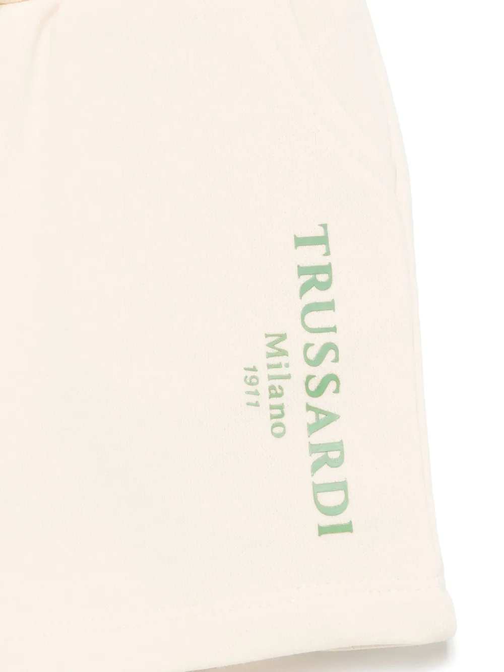 TRUSSARDI JUNIOR Shorts met rubberen logo Beige