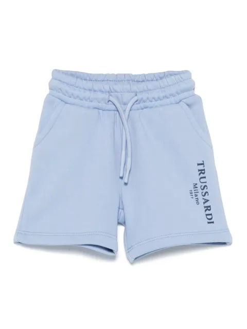 TRUSSARDI JUNIOR logo-print track shorts