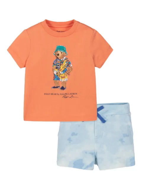 POLO RALPH LAUREN KIDS bermudas con estampado tie-dye