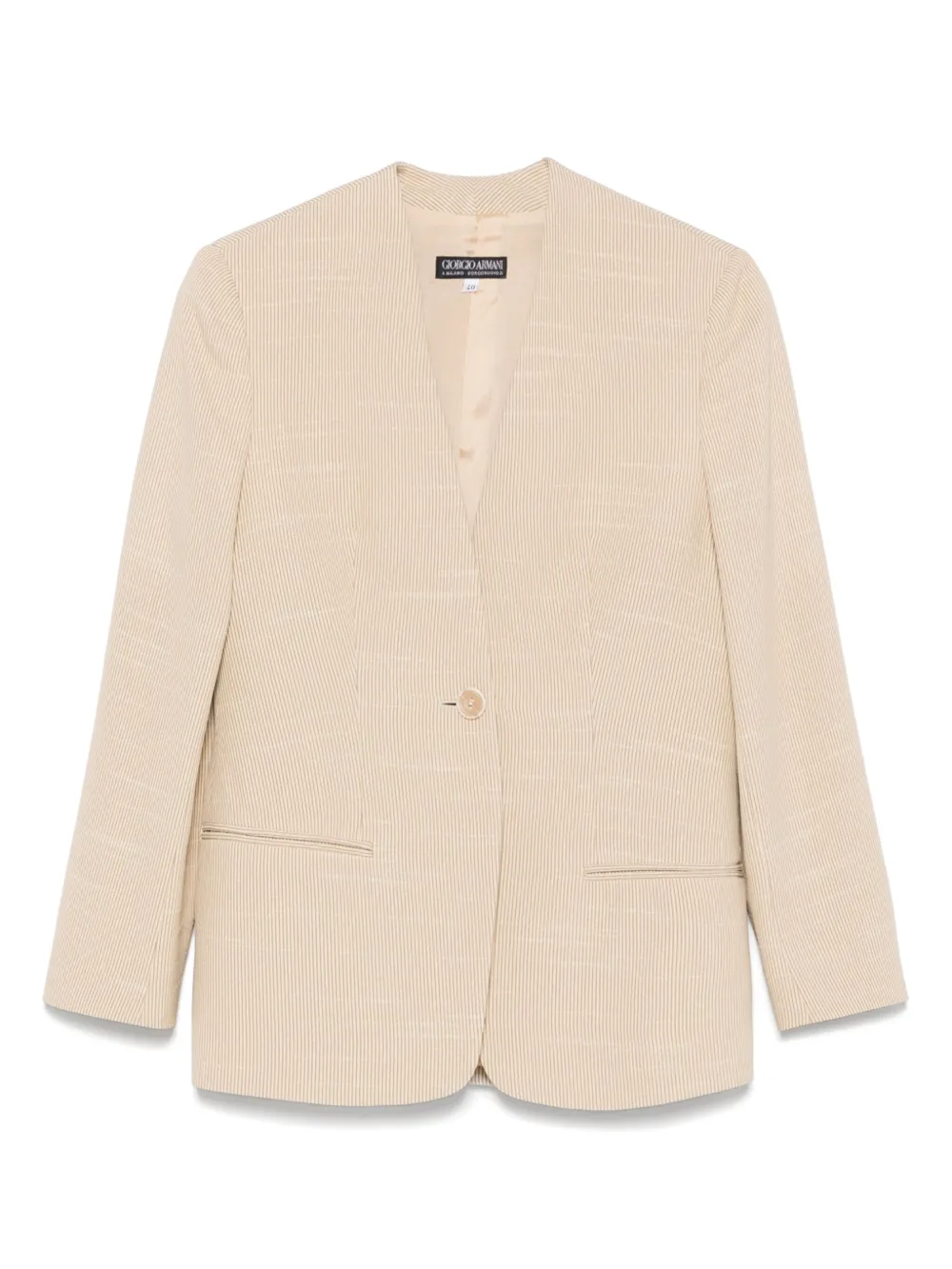 Giorgio Armani Pre-Owned veste à rayures | tons neutres | Image 1