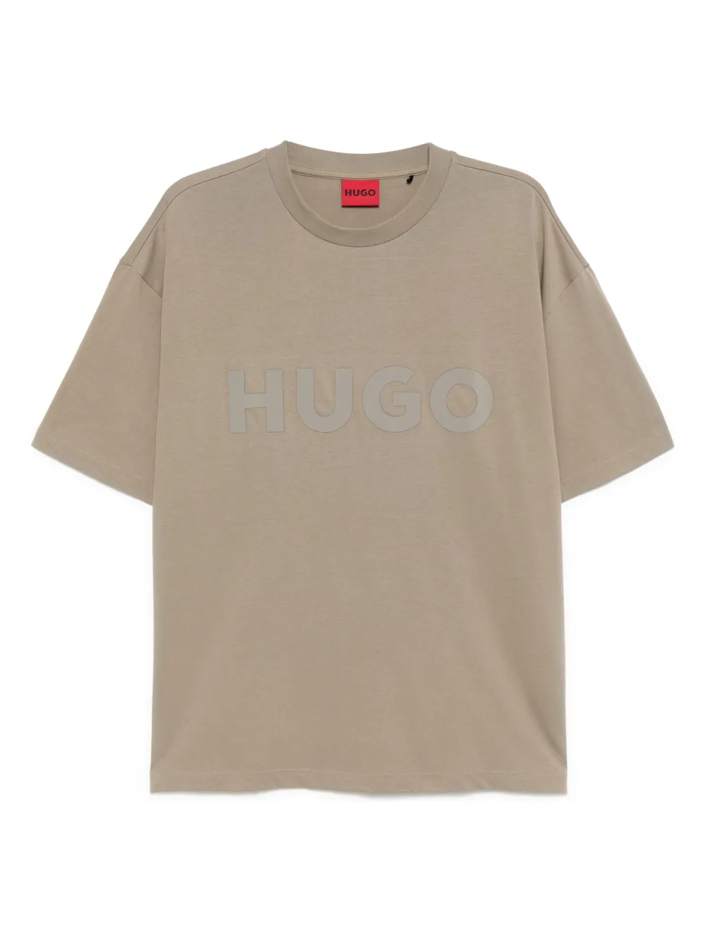 HUGO playera con logo reflectante | marrón | Image 1