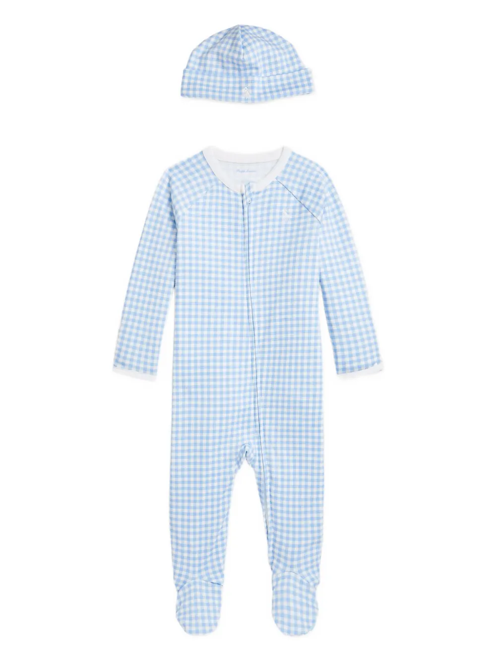 POLO RALPH LAUREN KIDS Set met gingham-ruit Blauw
