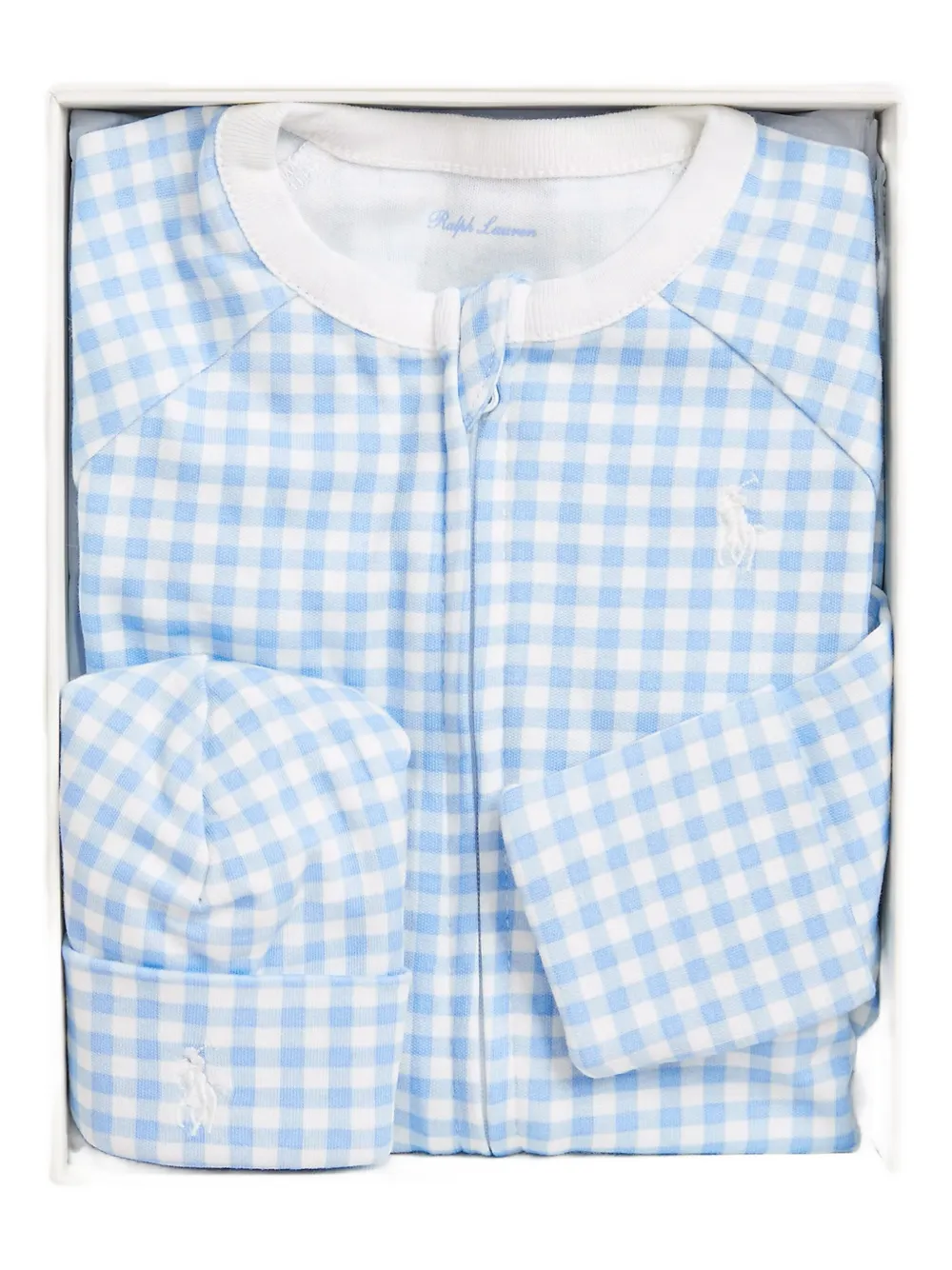 POLO RALPH LAUREN KIDS Set met gingham-ruit Blauw