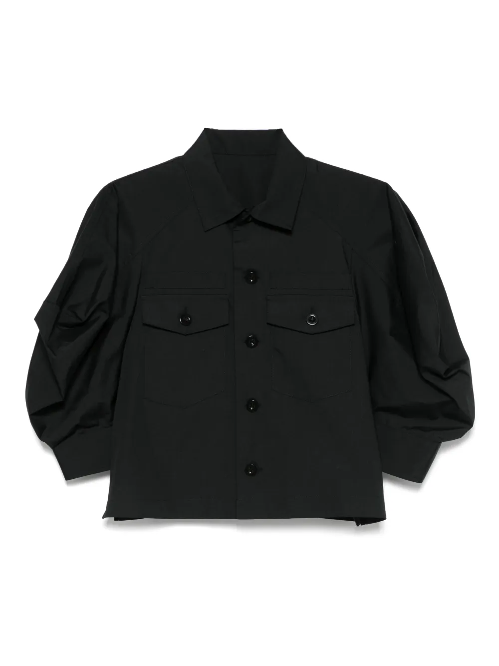 Sacai Popeline blouse Zwart