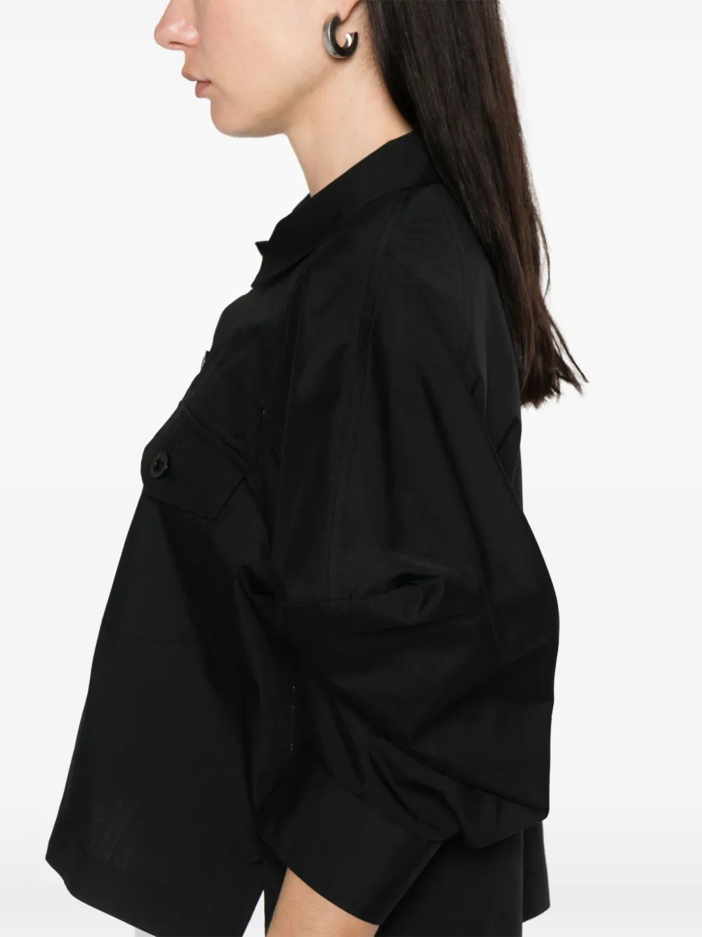 sacai Popeline blouse Zwart
