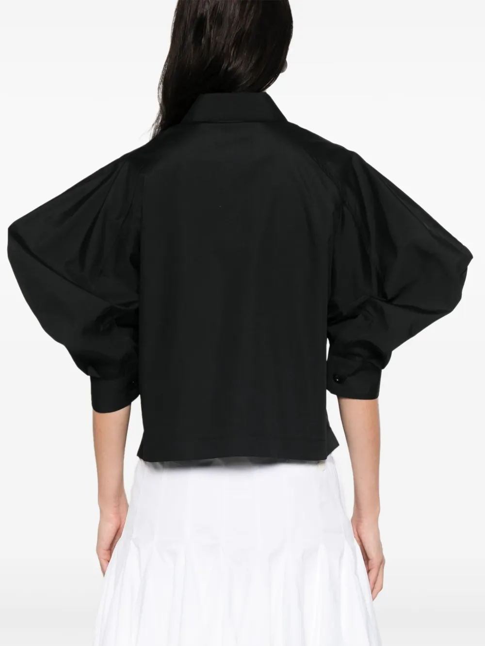 sacai Popeline blouse Zwart