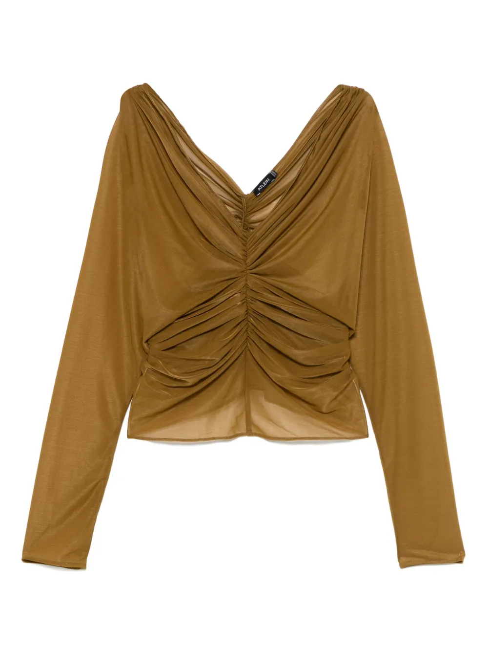 Atlein voile top | Brown | Image 1