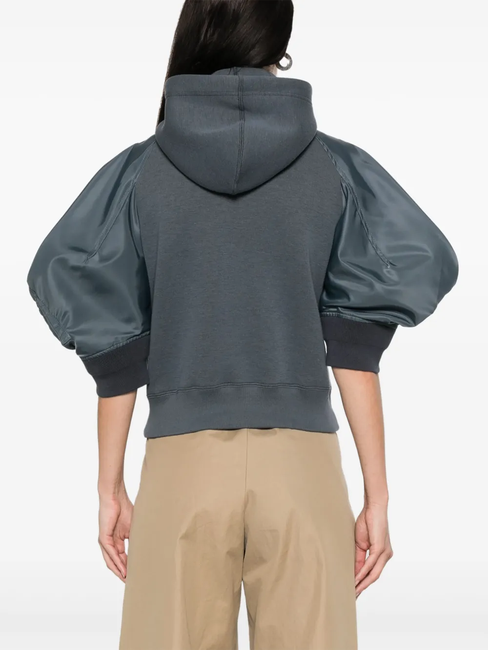sacai Hoodie met vlakken Grijs