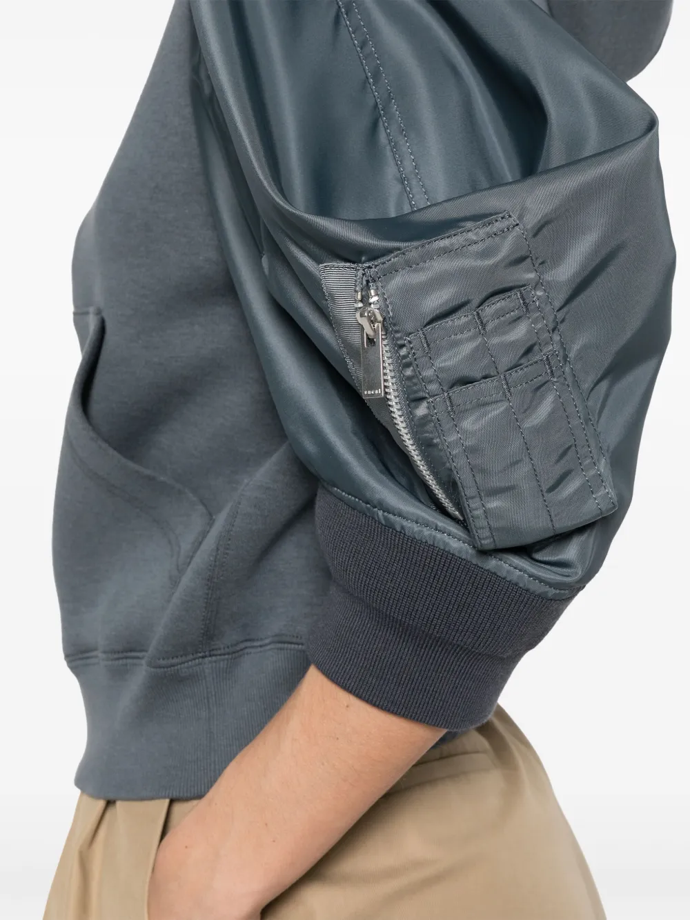 sacai Hoodie met vlakken Grijs