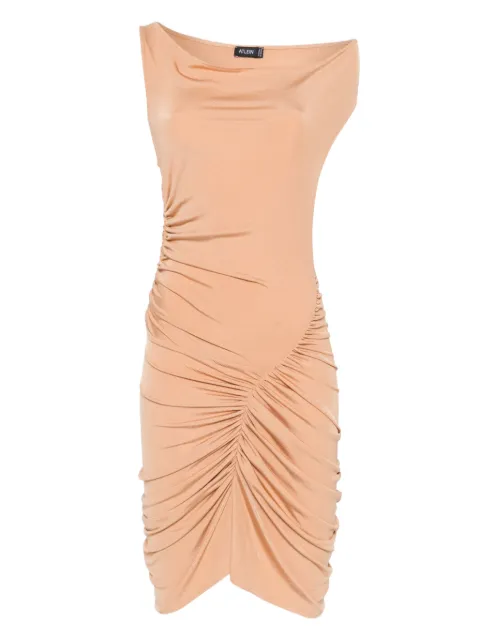 Atlein vestido midi con diseño fruncido