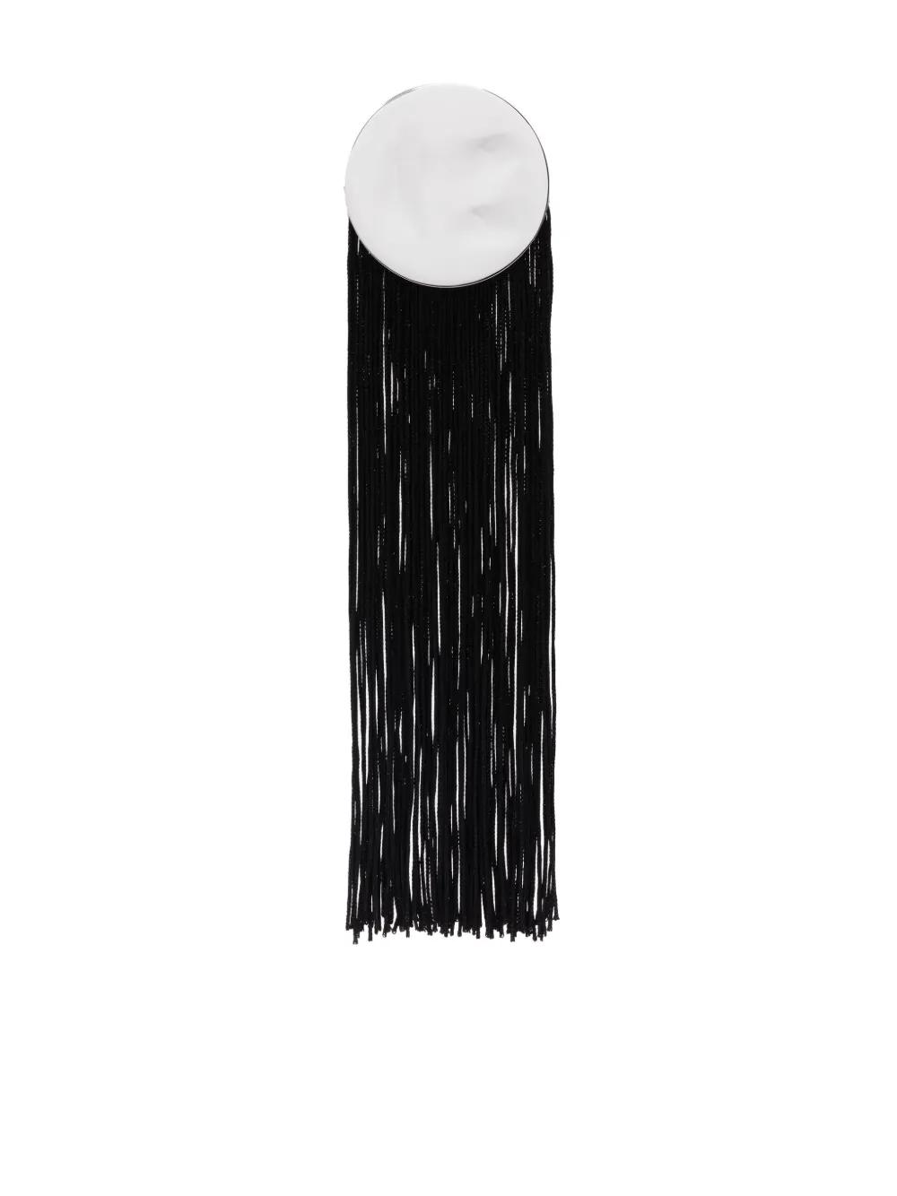 Jil Sander Fringed Brooch In Silver