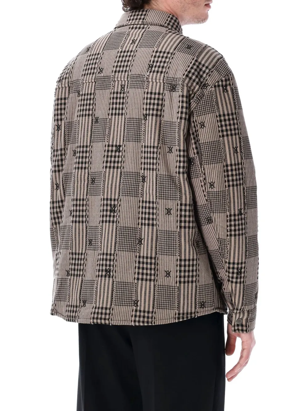 Daily Paper Check-patterned Shirt In Grau