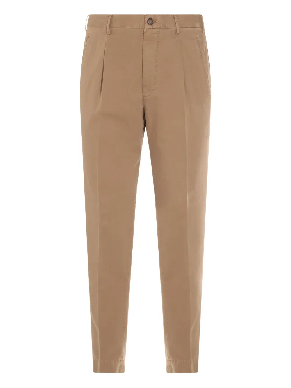 Incotex logo-patch trousers | Neutrals | Image 1