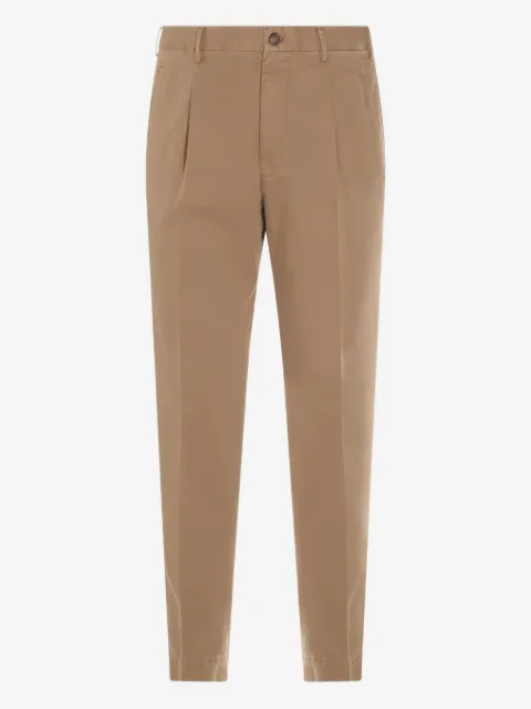 Incotex logo-patch trousers