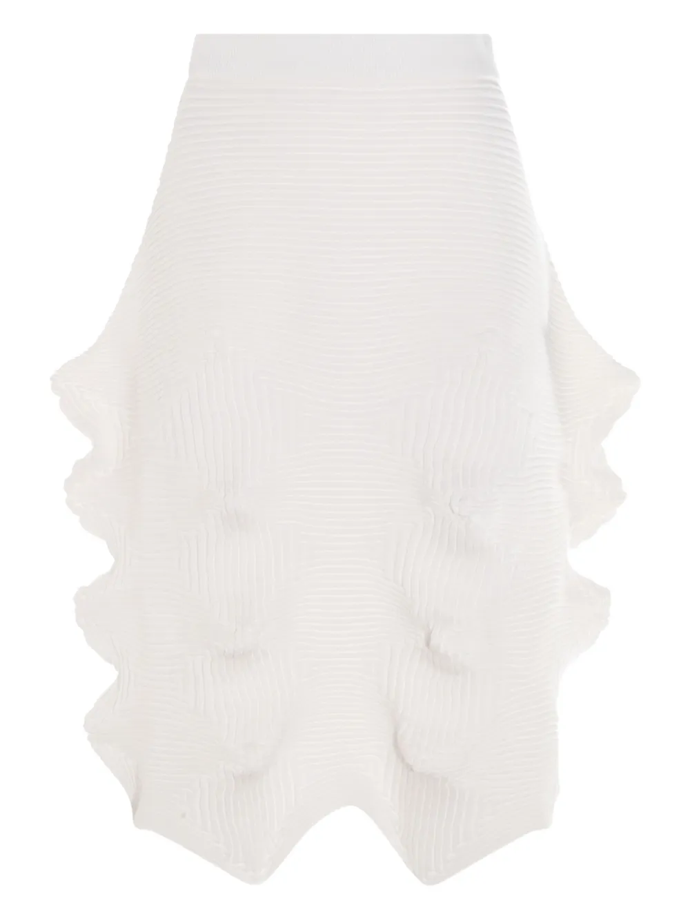 Issey Miyake Linkage Midi Skirt In White