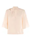 Glanshirt tied-neck blouse - Pink