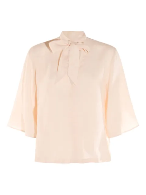 Glanshirt tied-neck blouse