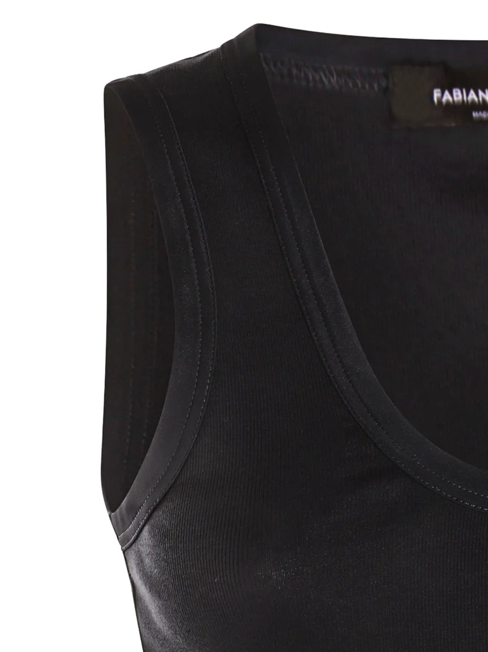 Shop Fabiana Filippi Cotton Tank Top In Blue