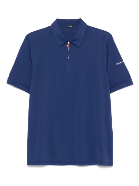 Kiton logo-embroidered polo shirt