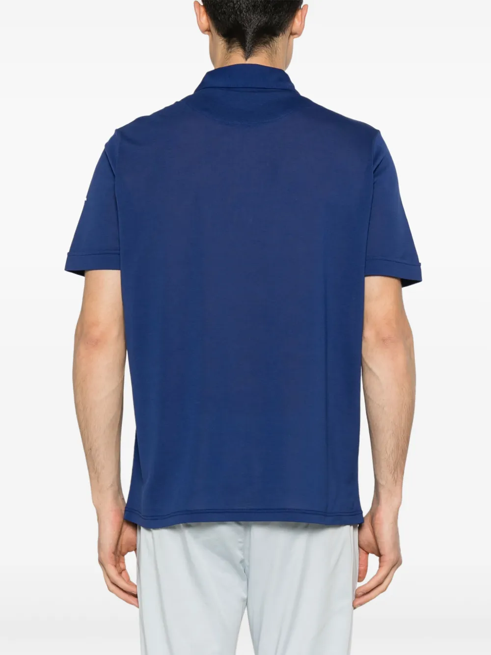Kiton Poloshirt met geborduurd logo Blauw