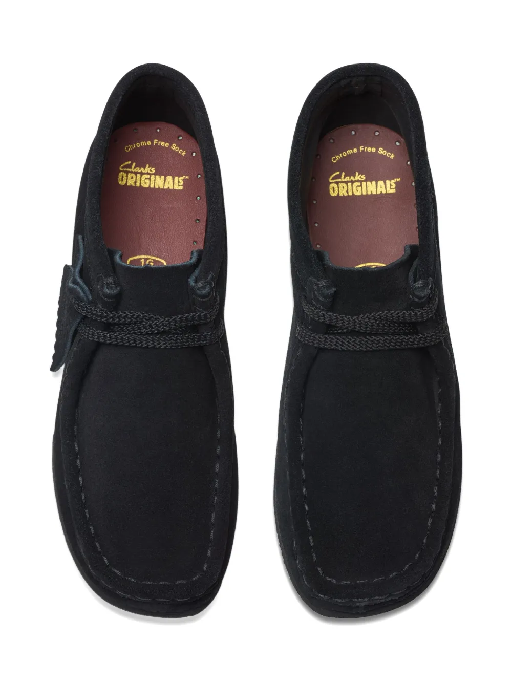 Clarks Kids Wallabee suede lace-up ankle boots Black