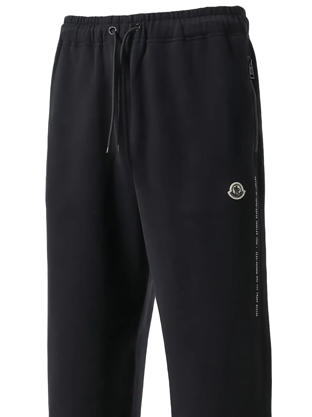 Moncler Broek met trekkoord en logopatroon Zwart