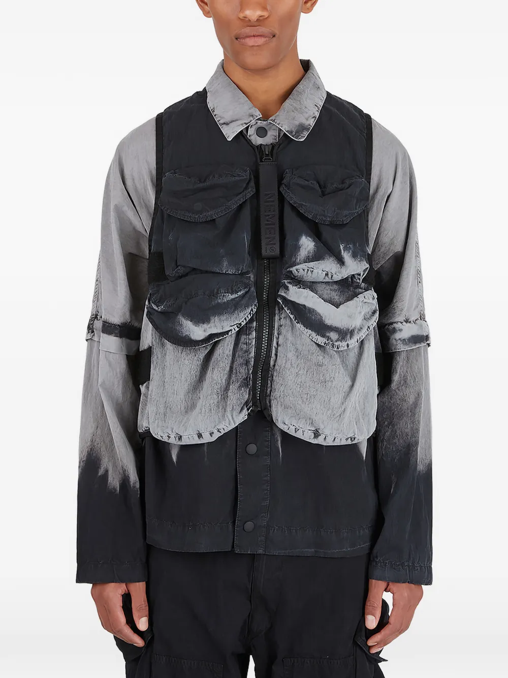 Nemen zip-up pocket gilet - Grigio