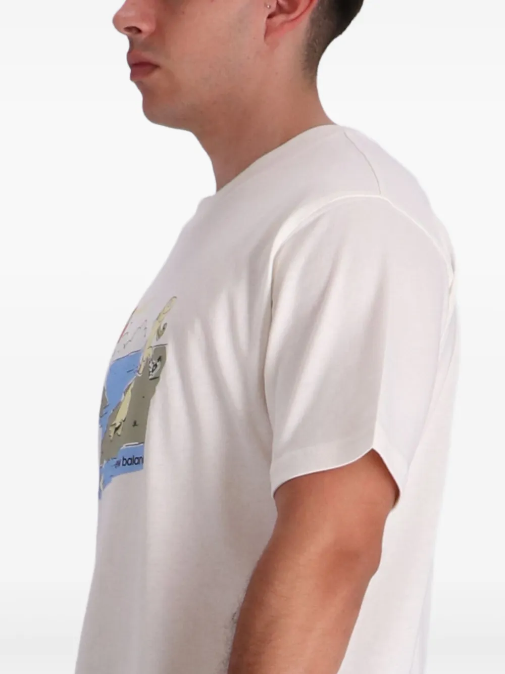 New Balance Athletics Running Fish T-shirt Wit