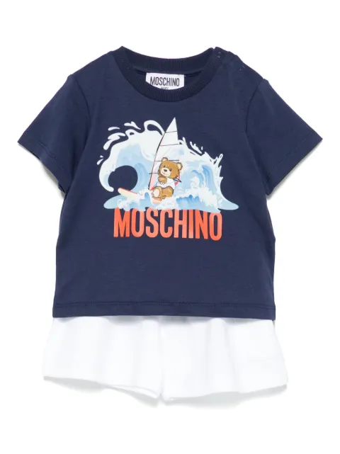 Moschino Kids logo-print shorts set