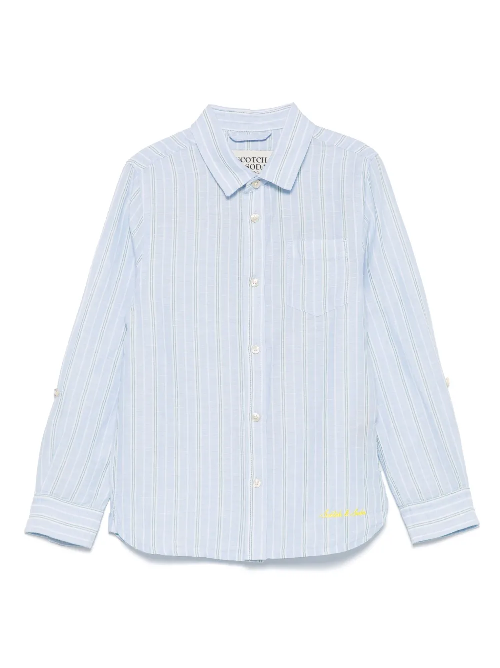 Scotch & Soda Kids ストライプ シャツ - ブルー Scotch & Soda Kids ストライプ シャツ - ブルー