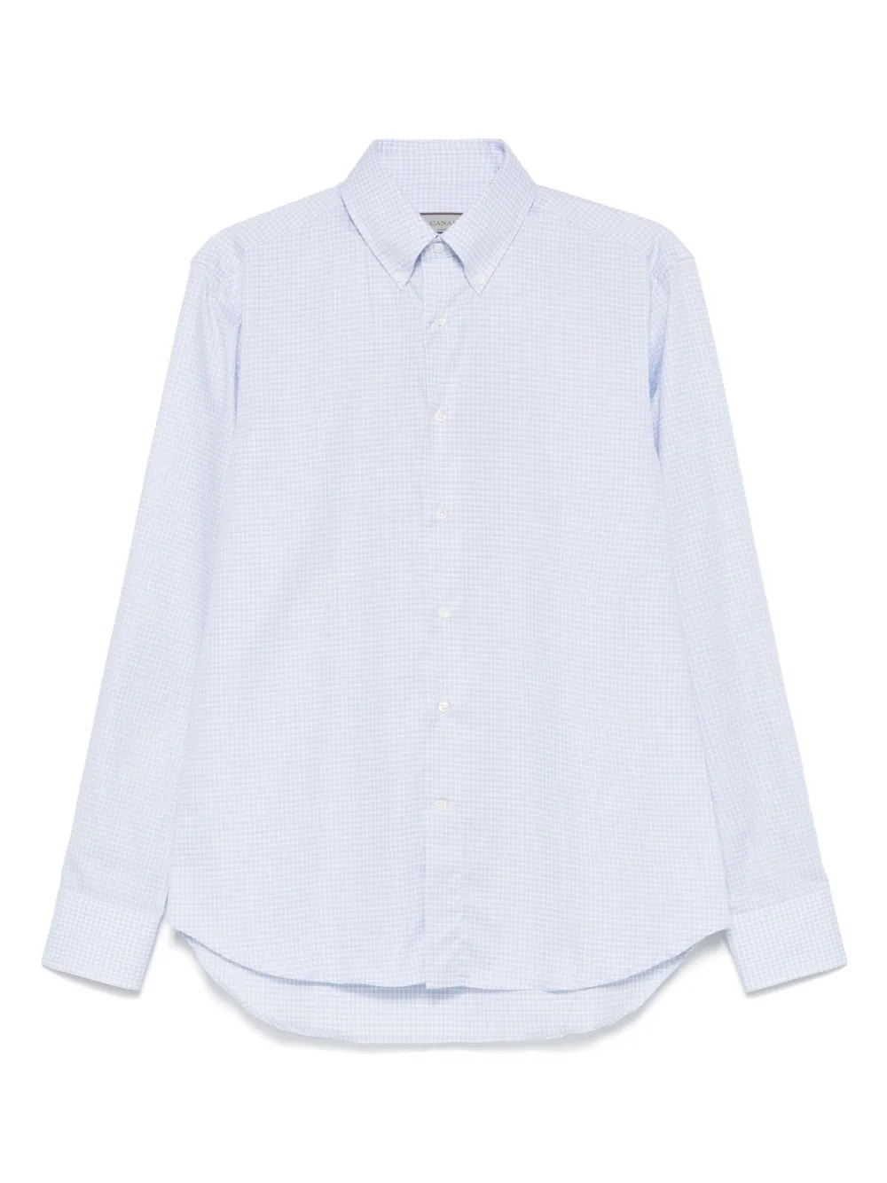 Canali Geruit overhemd Blauw